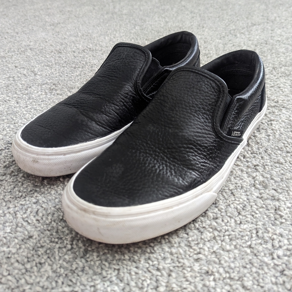 Vans leather slip-ons